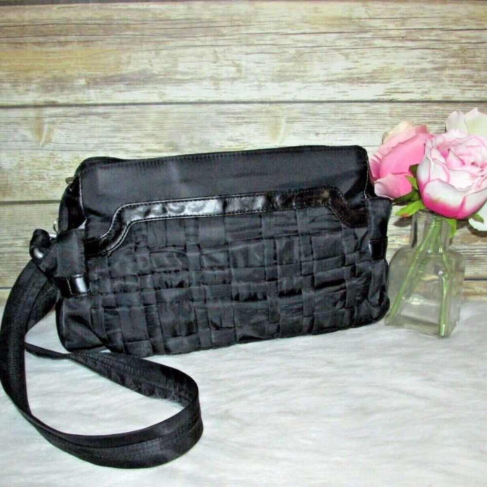 Magellan's Black Fabric Crossbody Organizer Bag